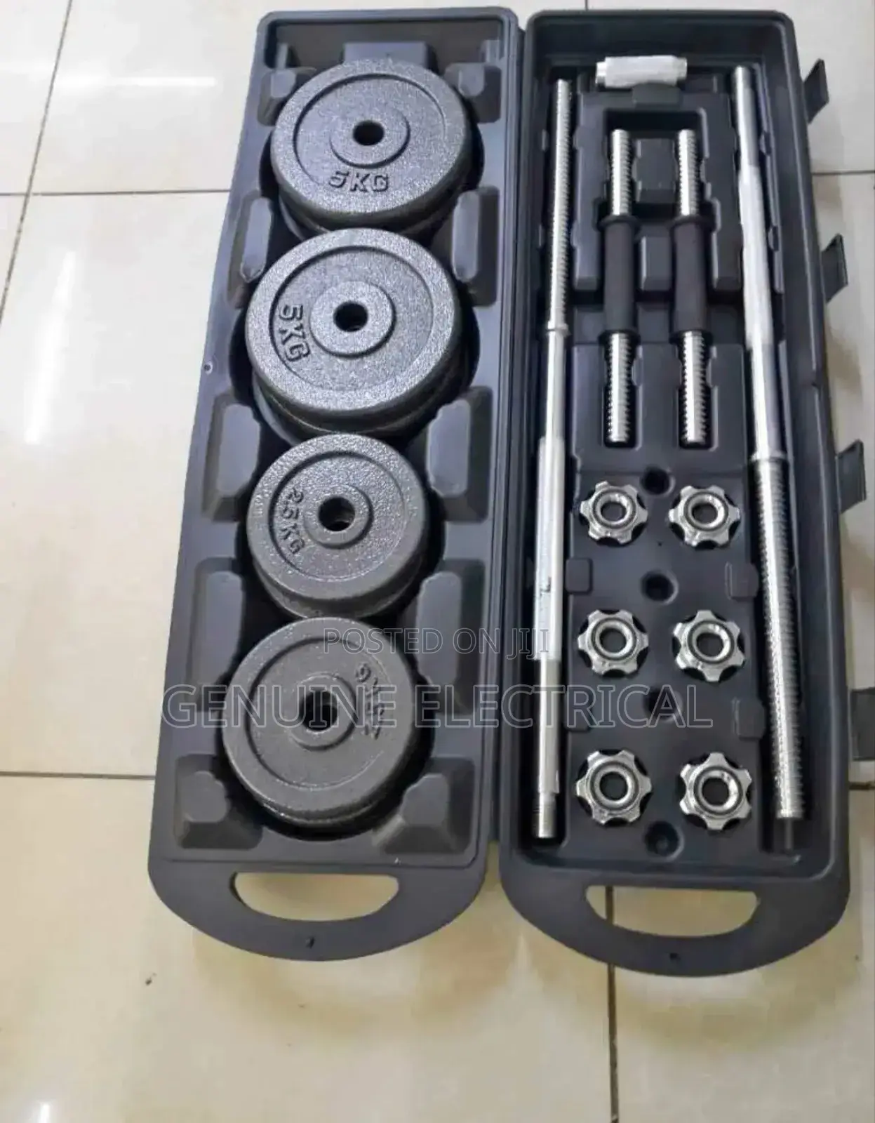 Chrome Dumbell 50kg With Case 50kg Chrome Dumbell