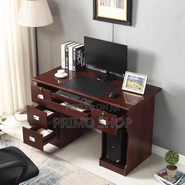 Office Desk; 1200mm Fancy Mahogany Office Desk - main view