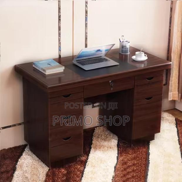 Office Desk; 1200mm Fancy Mahogany Office Desk - thumbnail 3