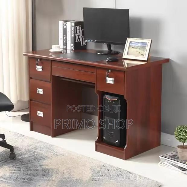 Office Desk; 1200mm Fancy Mahogany Office Desk - thumbnail 5