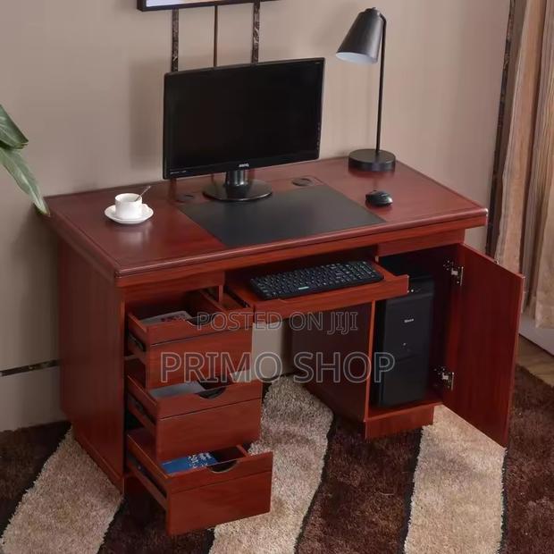 Office Desk; 1200mm Fancy Mahogany Office Desk - thumbnail 6