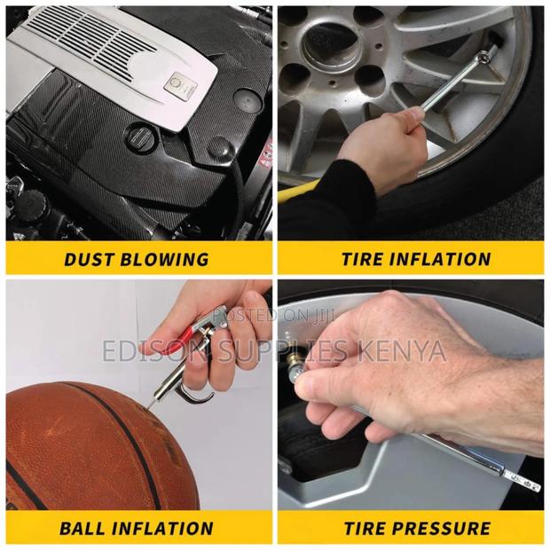 Air Blow Gun Kit 20pcs Air Compressor Hose Pipe Nozzles Tire Inflator - thumbnail 7