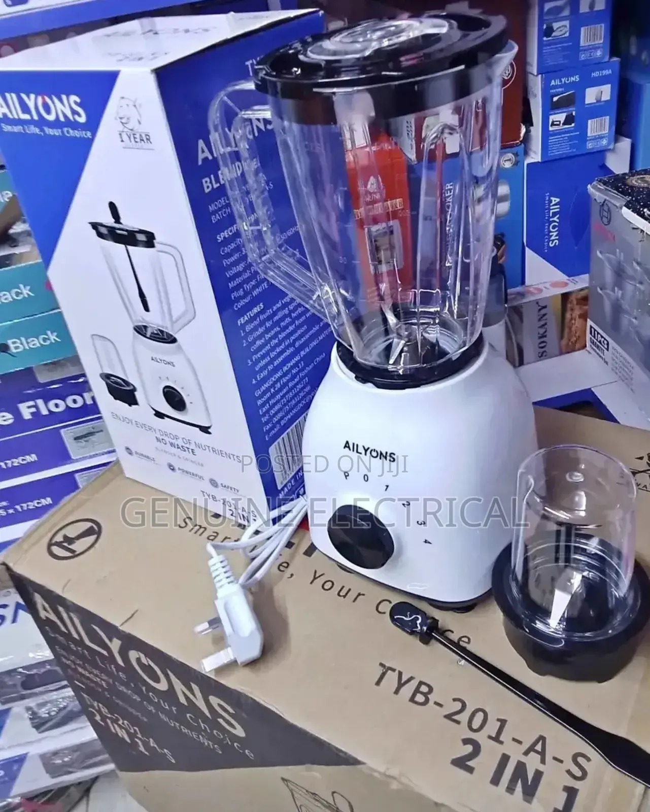 2 in 1 Alyons Blender With Safety Jug Lock