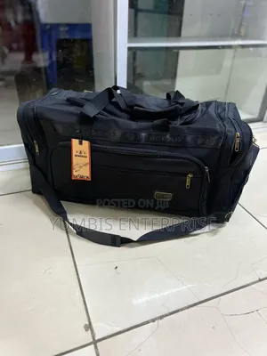 Black Canvas Large Size Quality Travelling Duffel Bag