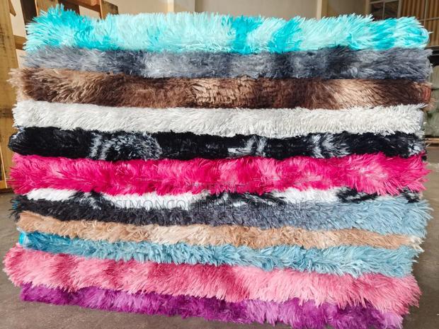 Fluffy Patched Carpet 5 by 8 - thumbnail 2