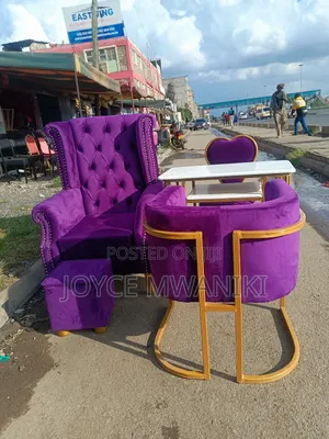 Pedicure Seat Plus Stool And Manicure Set, Purple