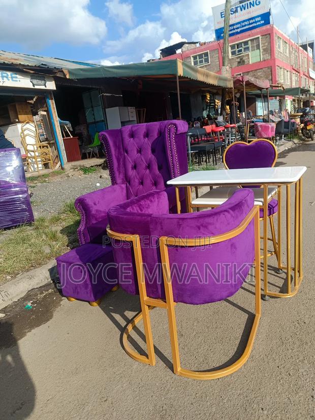 Pedicure Seat Plus Stool And Manicure Set, Purple - thumbnail 4