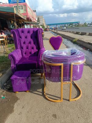 Pedicure Seat and Pouf, 2 Manicure Seats Purple - thumbnail 2