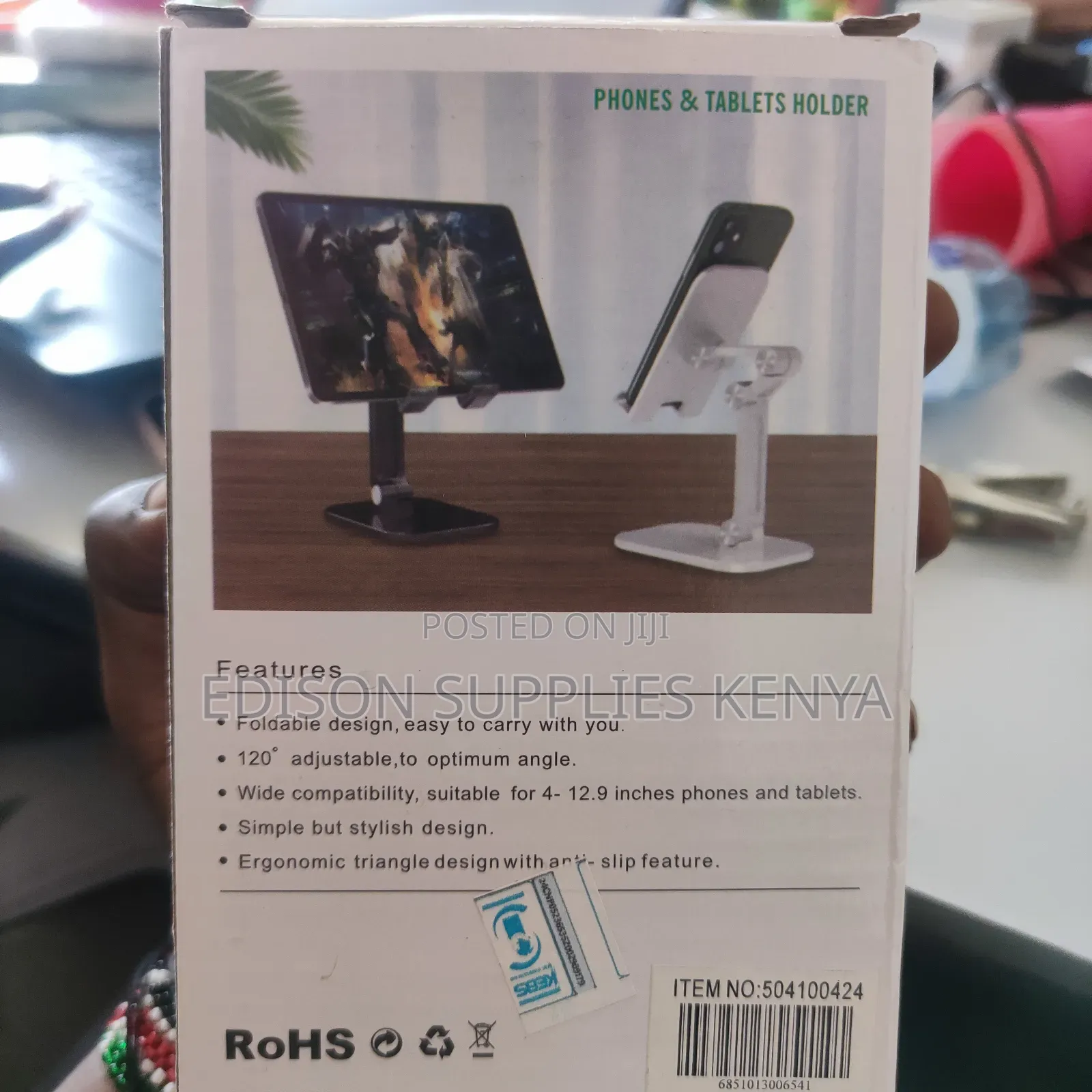 Universal Angle Adjustable 4"-12.9" Tablet Mobile Holder