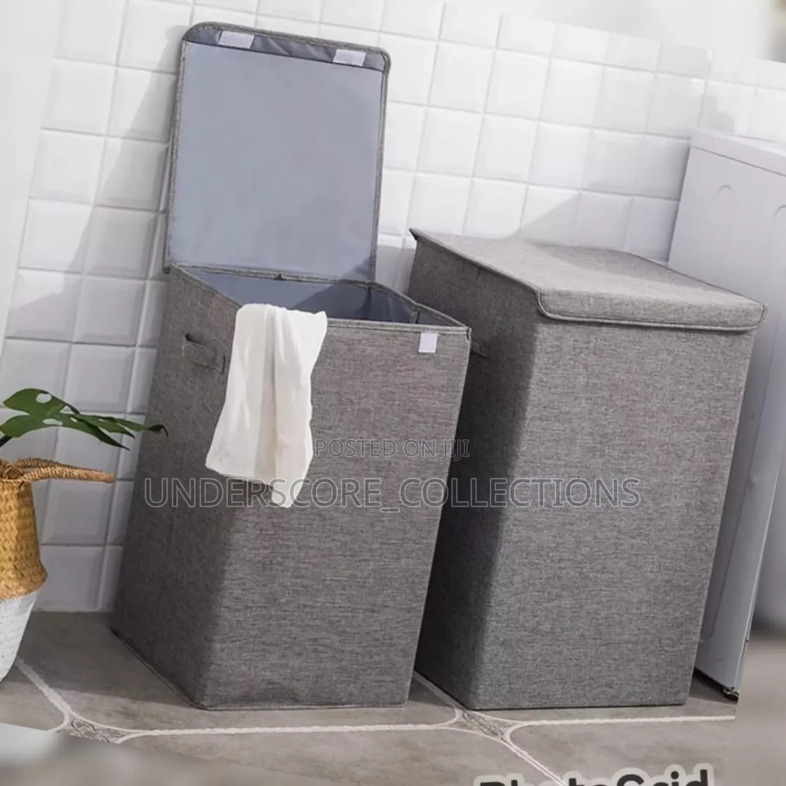 Cotton Laundry Basket With Cover