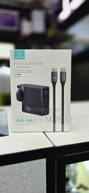 Usams 140w Gan Charger Usb Type-C Fast Charger 3 Ports