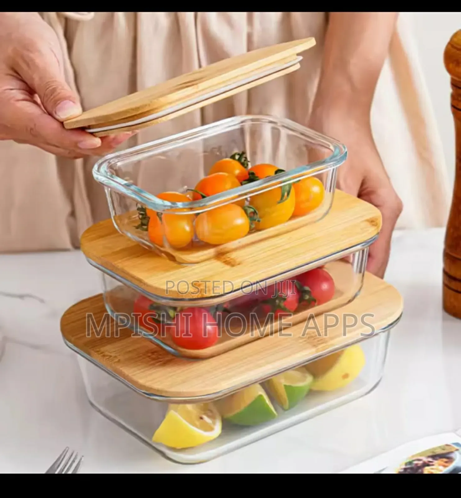 3 in 1 Bamboo Snack Box Set