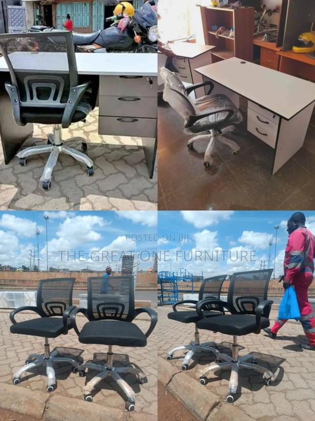 New 1m Office Desk With Swivel Mesh Chair Jn7yg