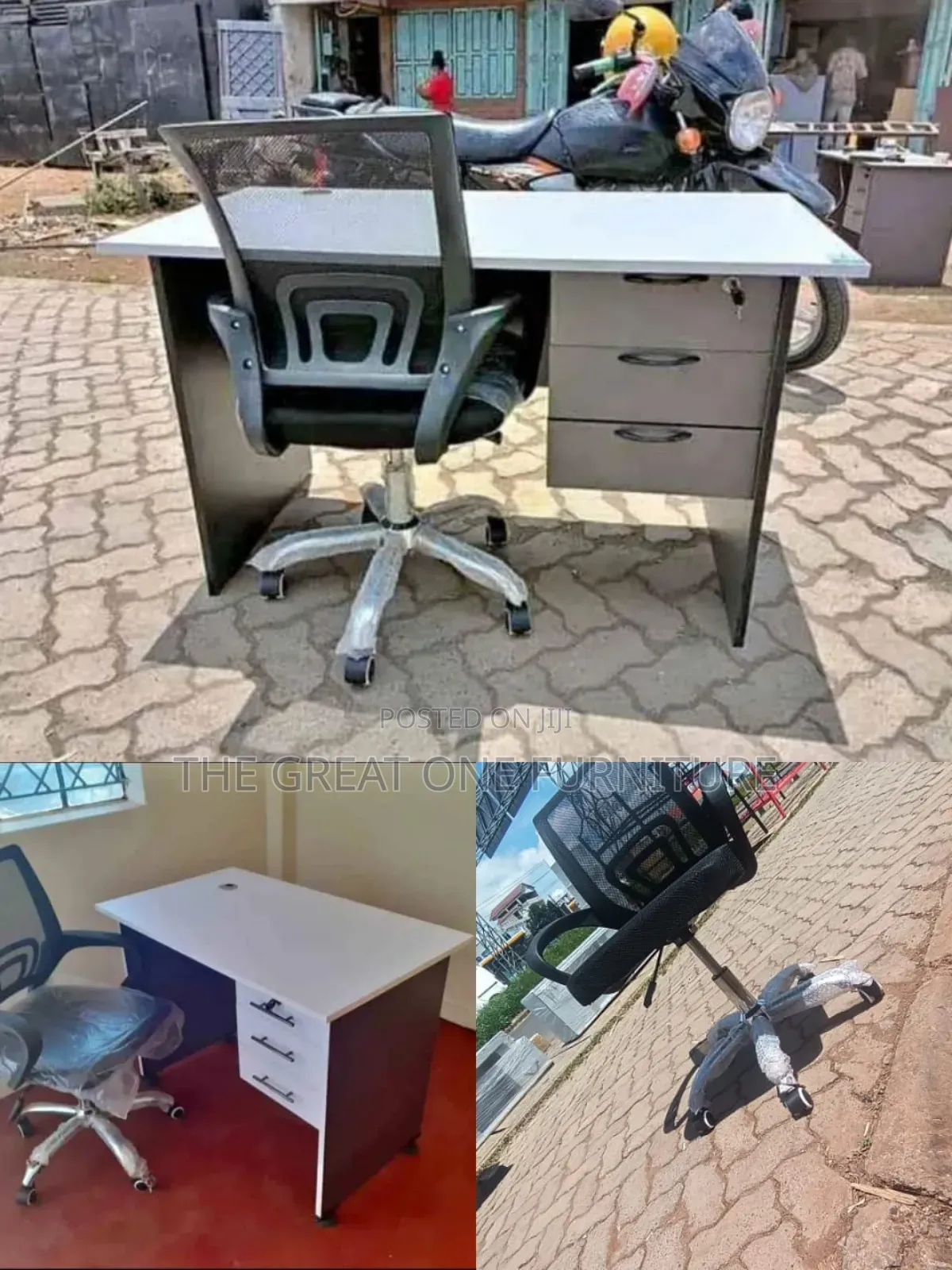1m Office Desk With Swivel Office Mesh Chair Jg5rd