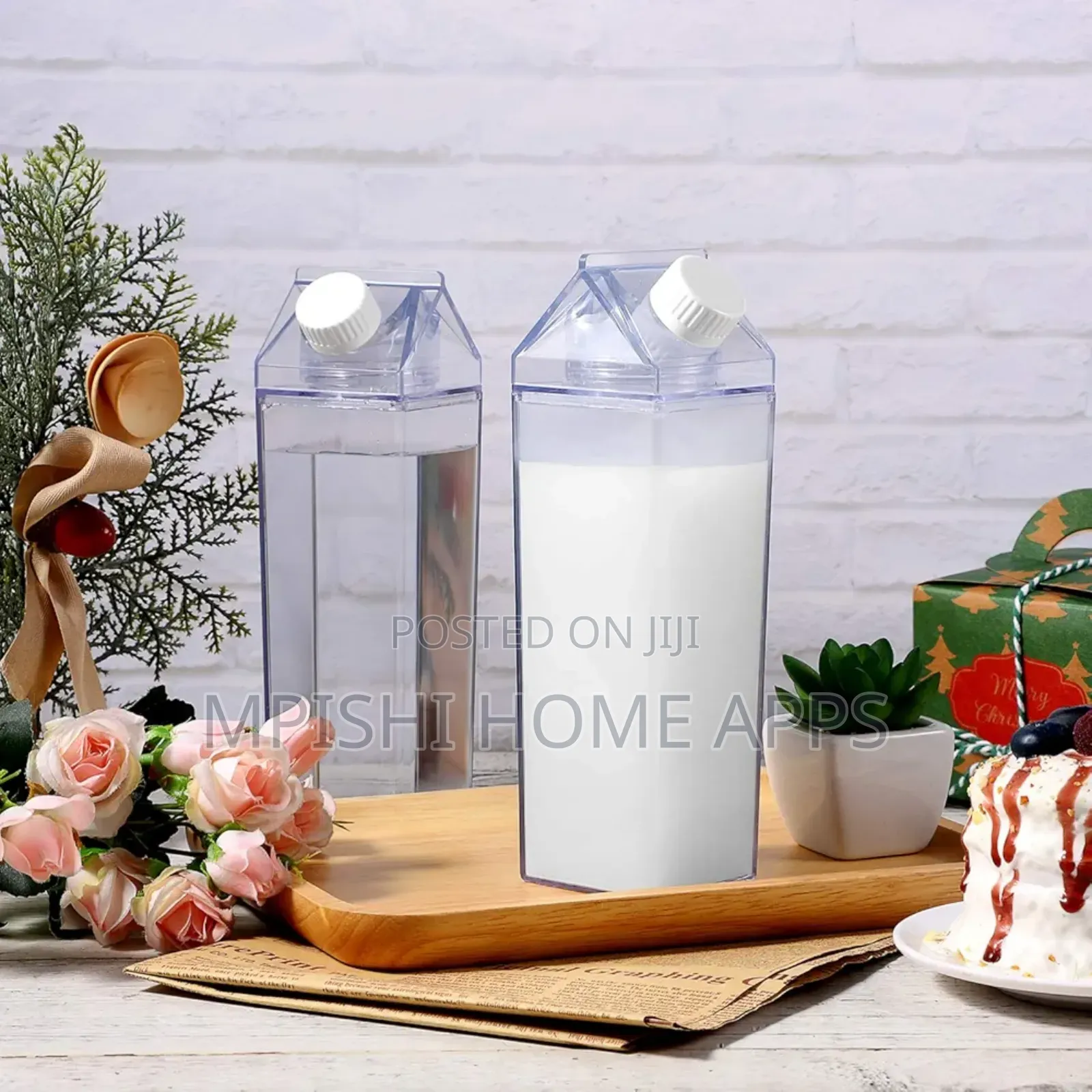Carton Shape Water/Milk Bottle 500ml