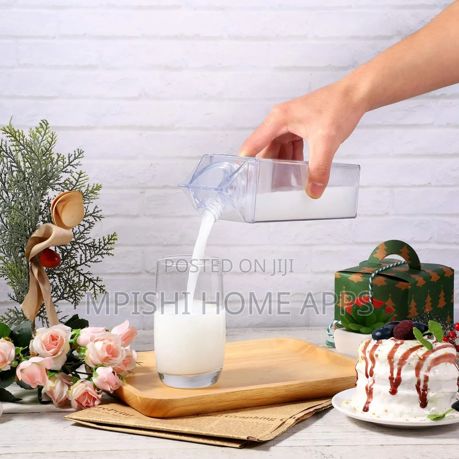 Carton Shape Water/Milk Bottle 500ml