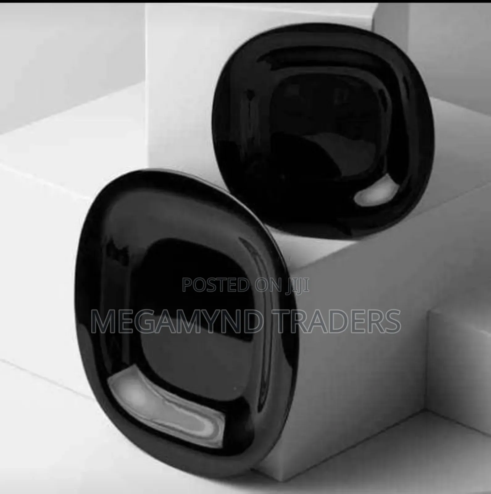 6pc Luminarc Square Black Plate/6pc Black Plate