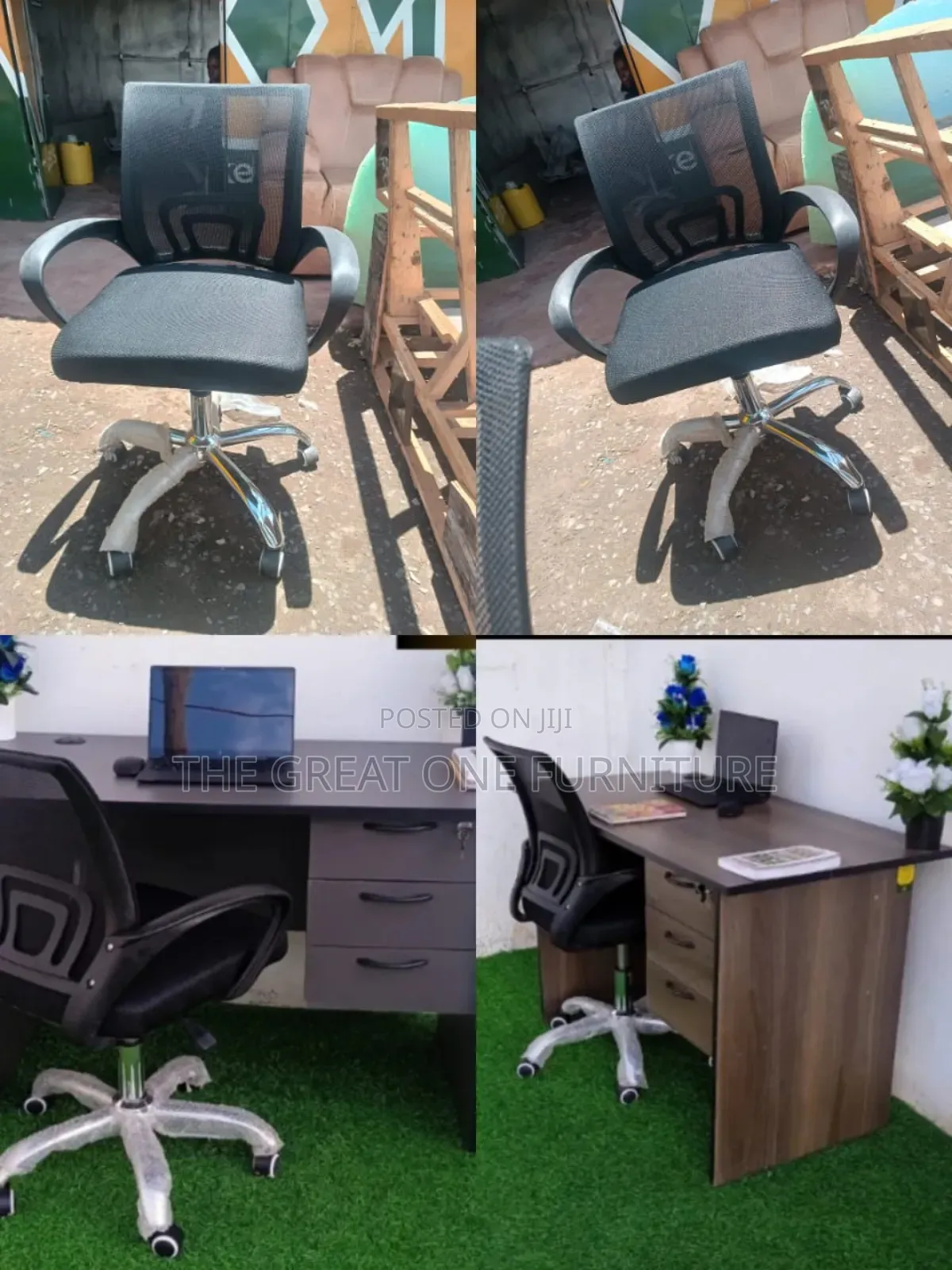 1m Office Desk With Drawers Plus Mesh Office Chair Mf3wk