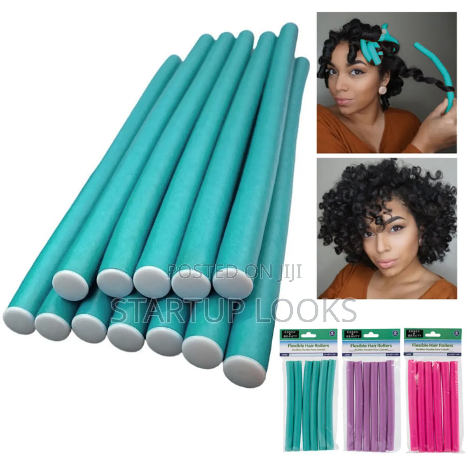 Flexi Rods Set for Women Hair + Free Tail Comb