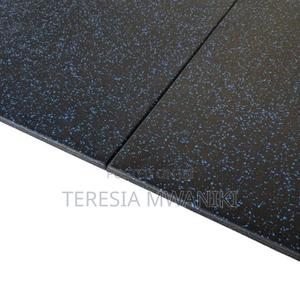 Rubber  Gym Flooring  15mm Blue Flecks - main view