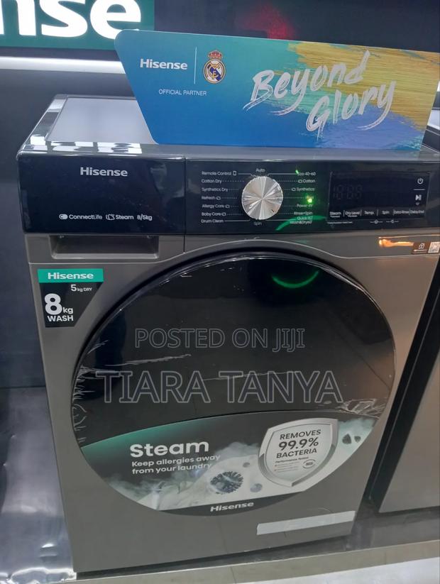 Hisense Wash and Dry 8/5kgs Front Loader Machine - thumbnail 2
