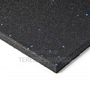 15mm Rubber  Gym Flooring - Blue  Fleck - main view