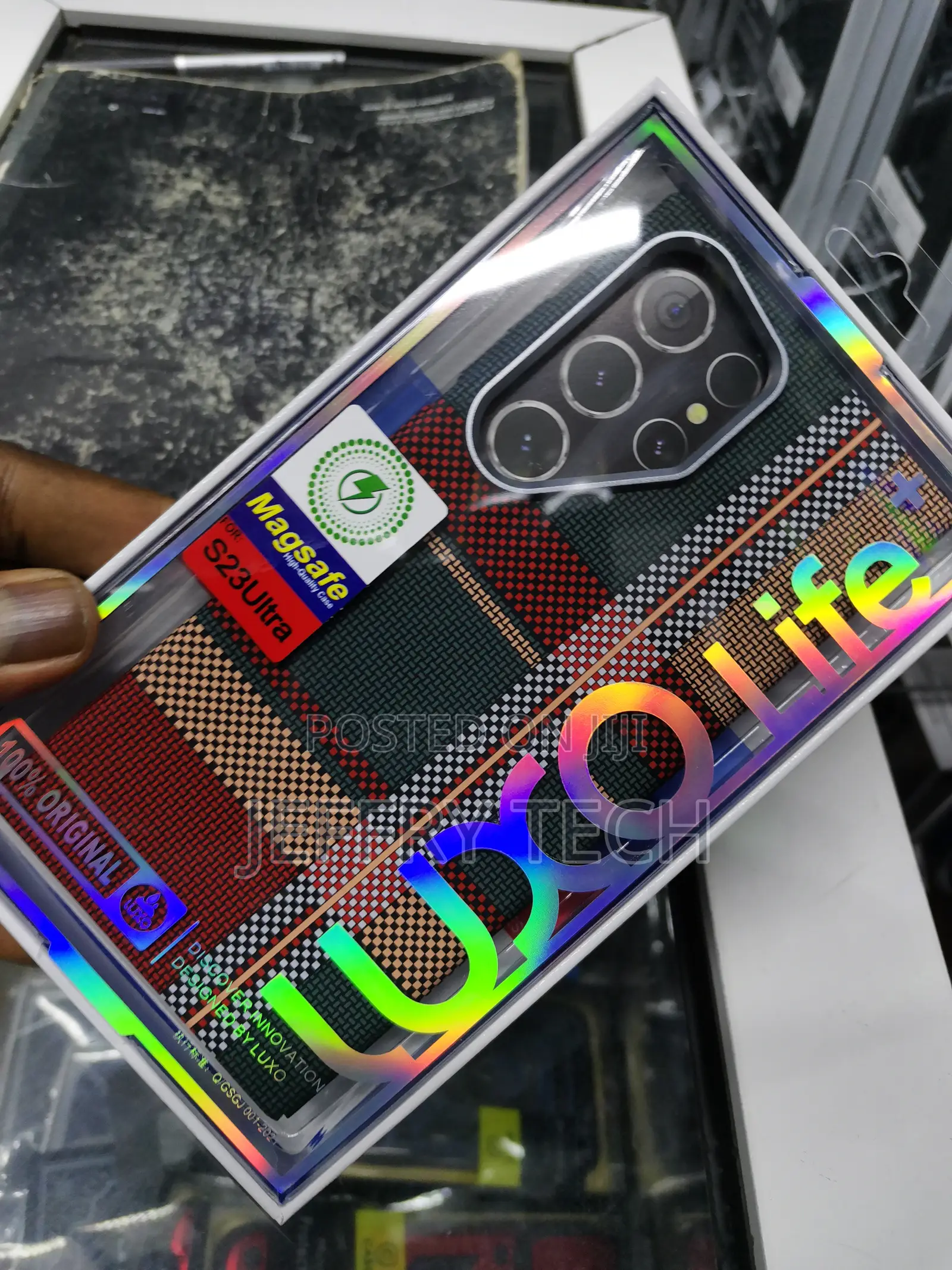 Thinborne Carbon Fiber Tribal Galaxy S23 Ultra Case Multicol