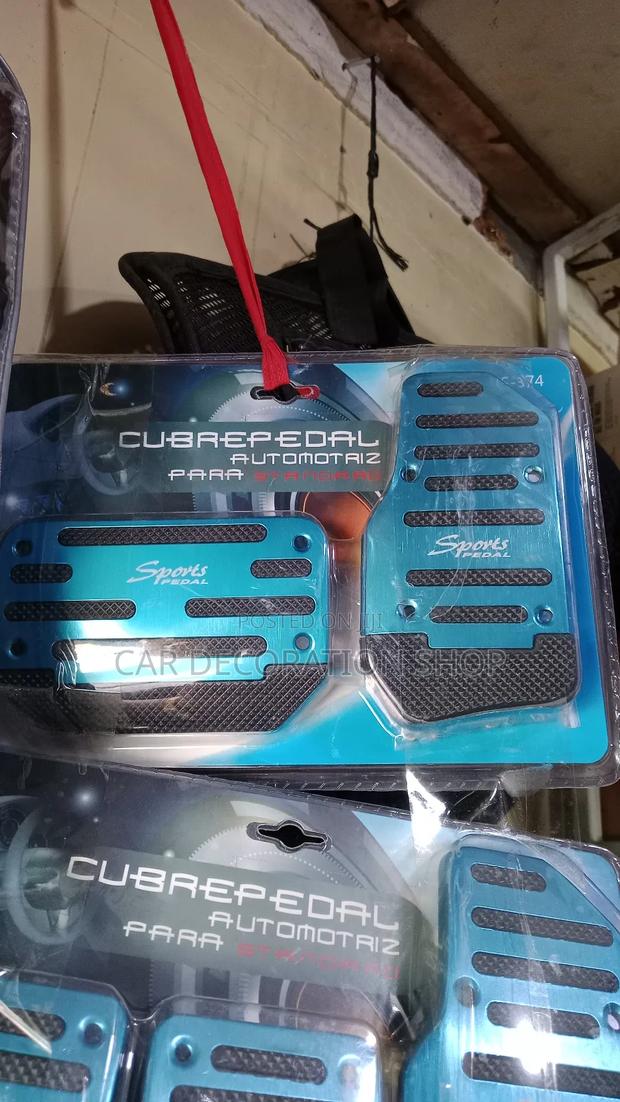 Blue Pedal Covers Fits All Automatic Car Models - main view