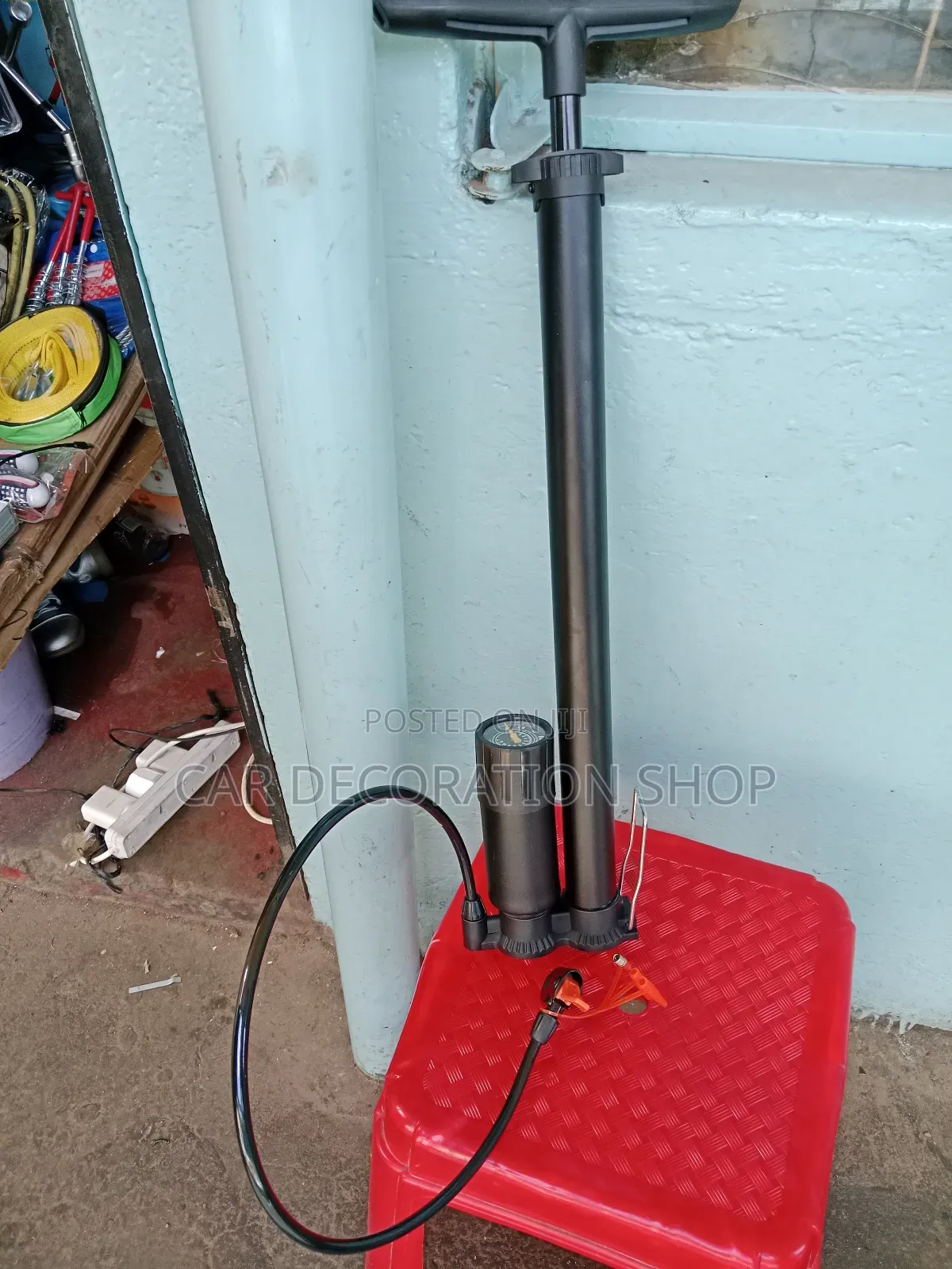 Long Digital Foot Pump With Pressure Gauge