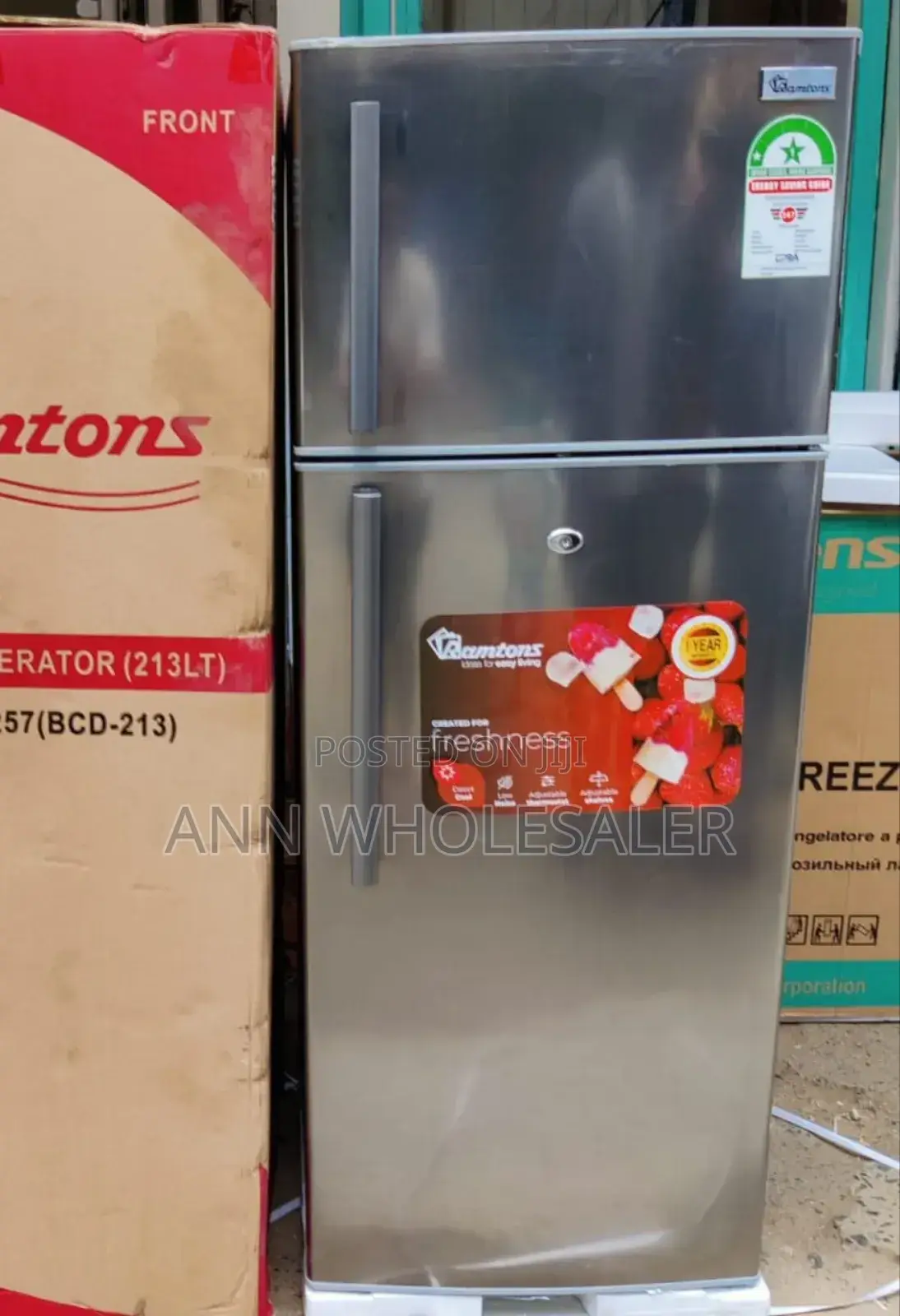 With Warranty *Ramtons Double Door Fridge 213li Bc(001)