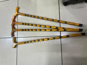 Stylish Wooden Light Brown Walking Sticks 1000 KSH
