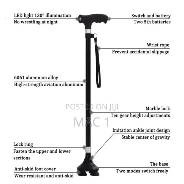 Rubber Base Walking Stick / Cane - thumbnail 2