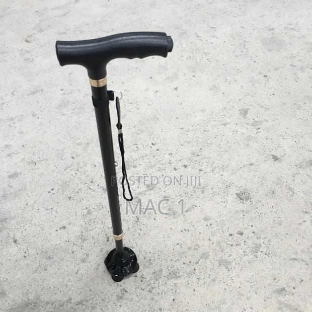 Adjustable Walking Stick With Three Rubber Base Antislip