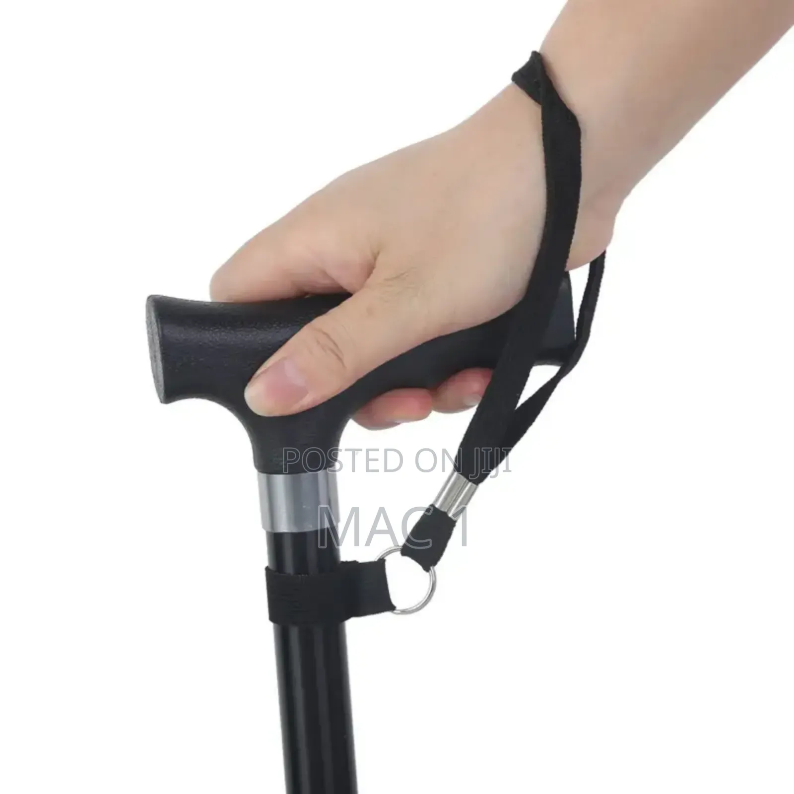 Adjustable Walking Stick With Three Rubber Base Antislip