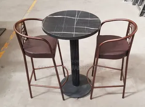 High Bar Stools With Antique Finish.