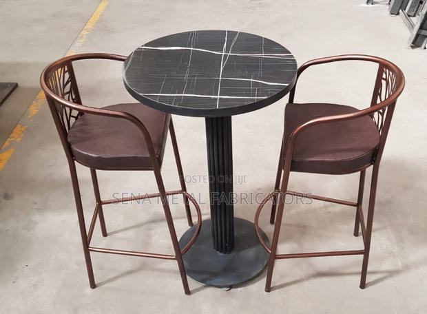High Bar Stools With Antique Finish. - main view