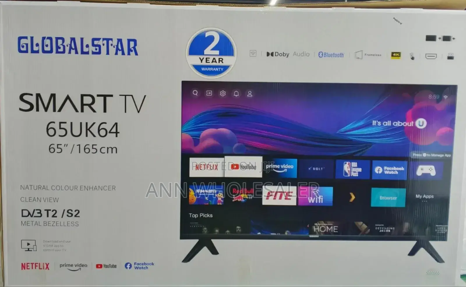 New Arrivals Globalstar 65 Inches Smart Android Uhd T/7