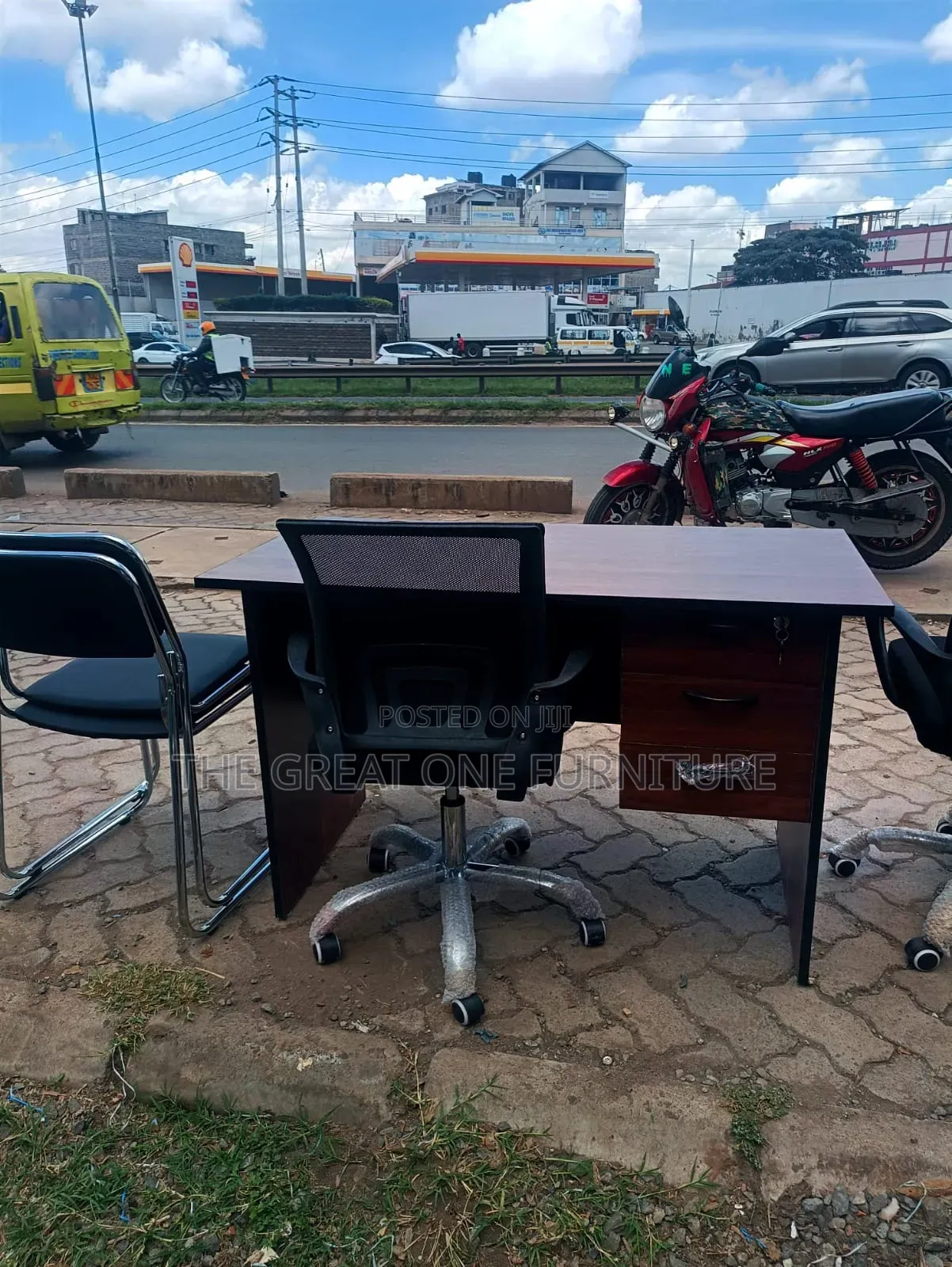 1m Unique Office Desk With Mesh Chair Hf3kj