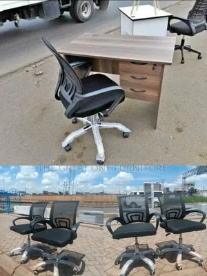 1m Office Desk With Swivel Mesh Office Chair Jv5wz