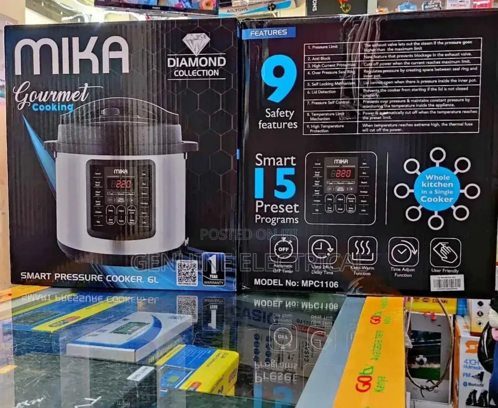 Mika Pressure Cooker Electric 6l 1000watts