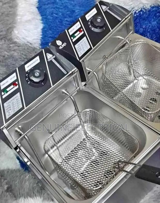 Fryer, Nunix Double Commercial Deep Fryer 12l