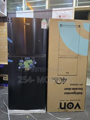 Von VRT-182nrak Double Door Fridge - 181l, Dark Inox