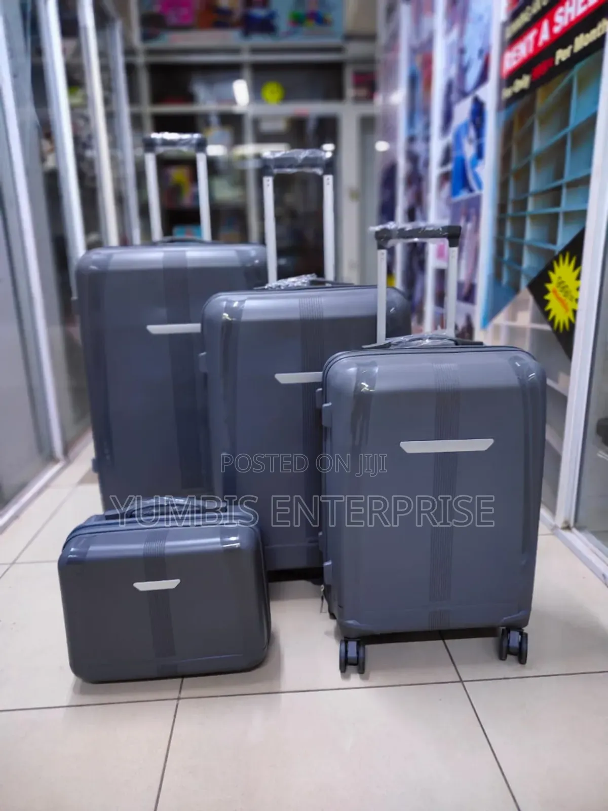 4 in 1 Suitcases Set of Luxurious Rubber