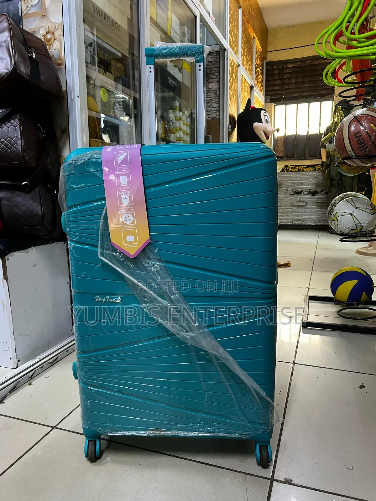 Turquoise Green Large Size Rubber Suitcase 1pc at 4500 72cm