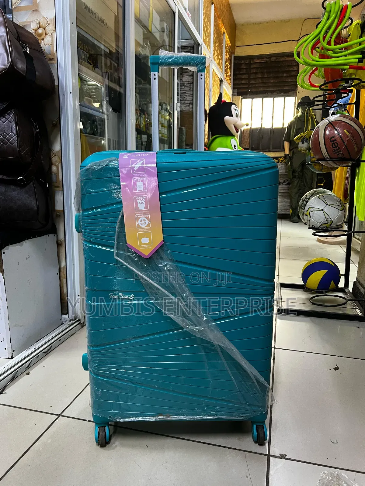 Turquoise Green Large Size Rubber Suitcase 1pc at 4500 72cm