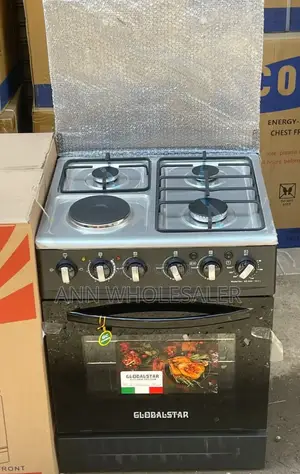 Black 60*60 Globalstar Jet 3+1 Cooker With Electric Oven