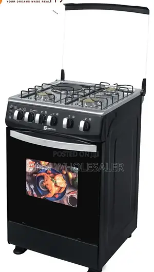 Black Sayona 3+1 Standing Cooker With Electric Oven