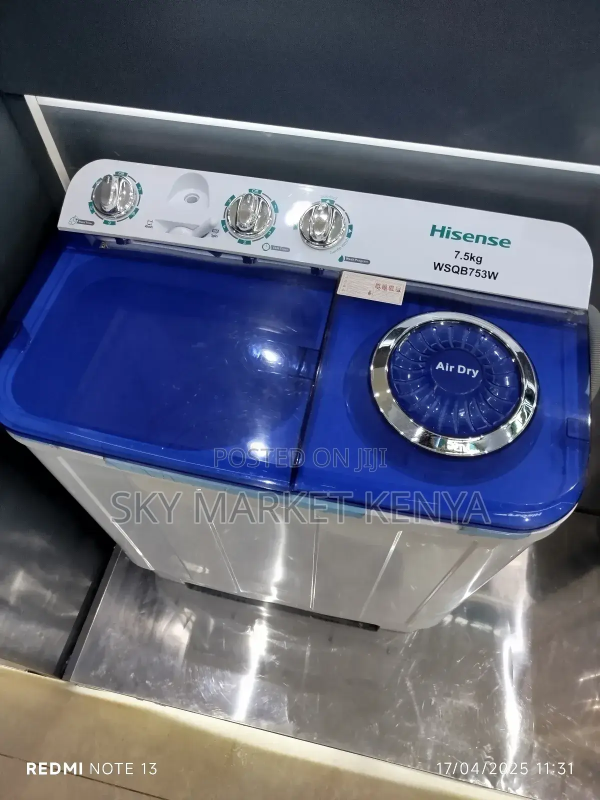 Hisense Washing Machine 7kg Twin Tub Semi Automatic