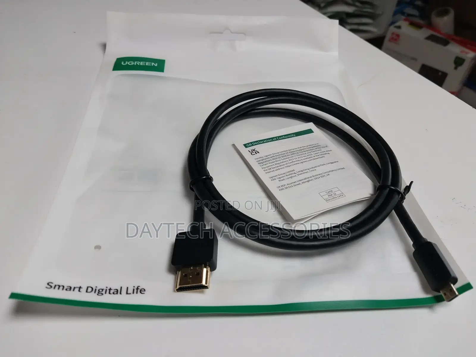 Ugreen Micro Hdmi to Hdmi Cable Male to Male Black 1m