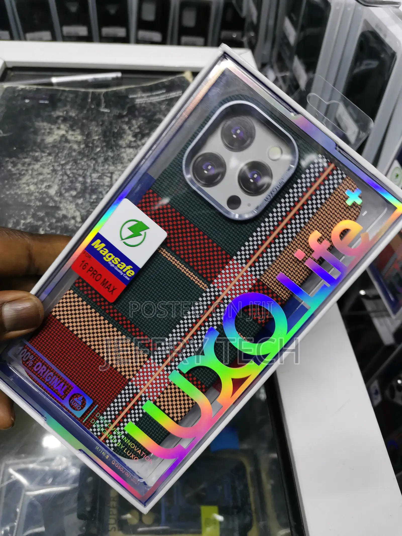 Ioifour Carbon Fiber Luxo Tribal Case for iPhone 16 Pro Max
